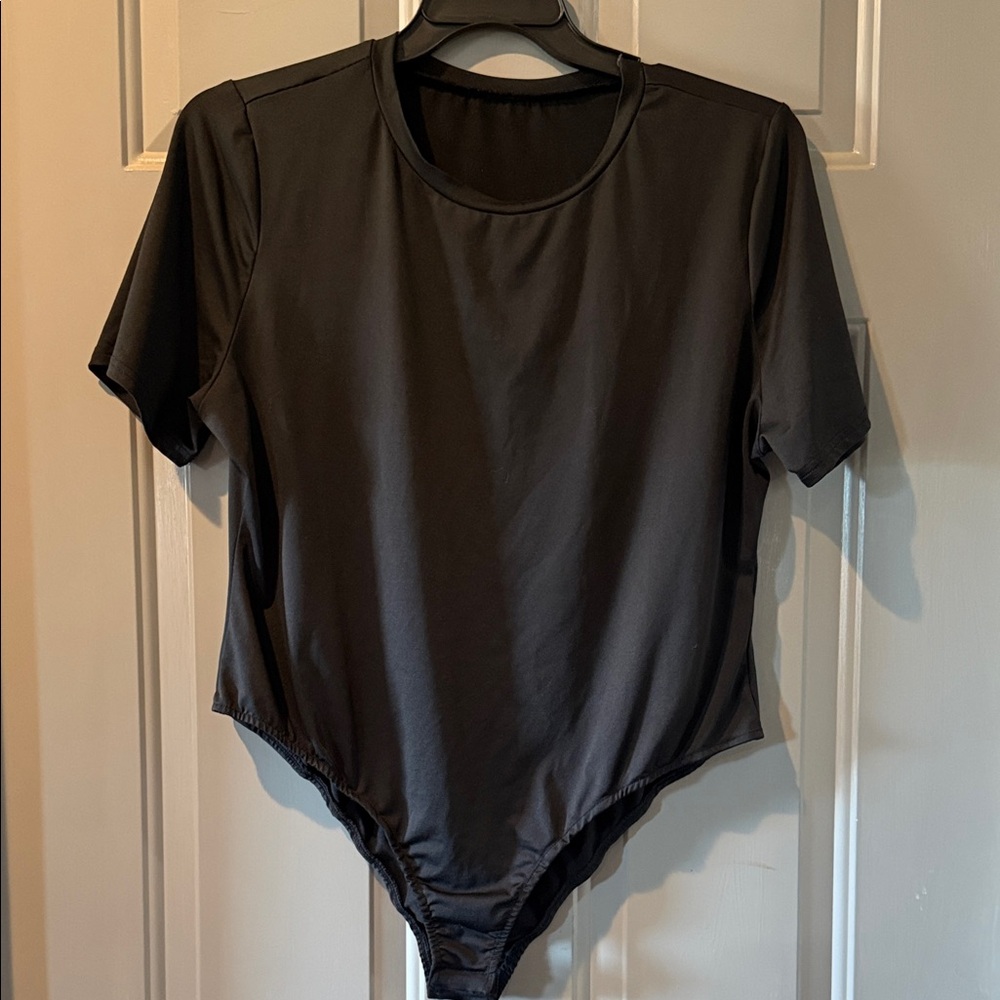 SHEIN size 3X Black Short Sleeve Bodysuit